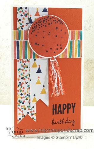 MOJO378, birthday card, bright, stampin up