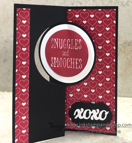 snuggles and smooches, stampin up, stampin up punches, big shot, circle card thinlit